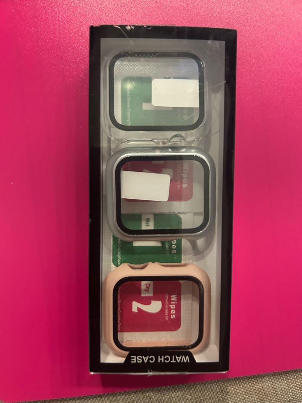 Watch Case Protective Covers - 3 Pack (Silver, Black, Rose Gold)